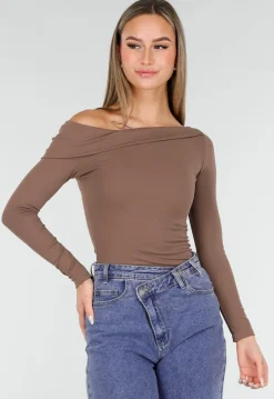 Bruine One Shoulder Stretch Top
