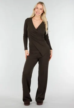 Bruine Two Piece Set met Lange Mouw