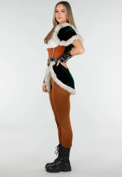 Bruin Viking Kostuum met Bont