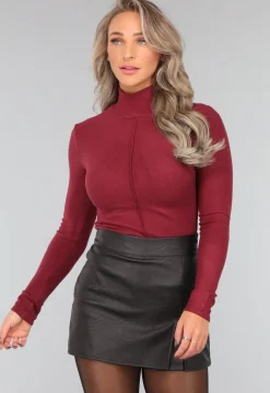 Burgundy Truitje met High Neck