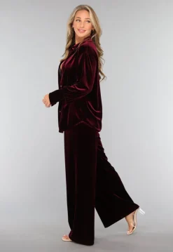Burgundy Velours Two Piece