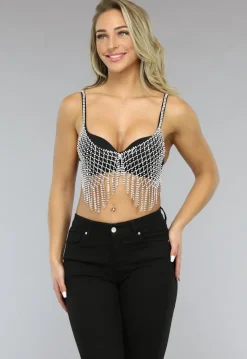 Bustier met Strass Fringe