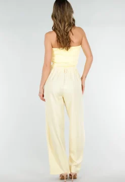 Butter Yellow Bandeau Top met Stretch