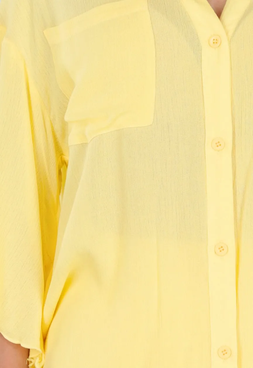 Butter Yellow Blouse met Short en Ondershort Set