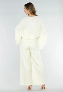 Butter Yellow Blouse met Wijde Mouwen