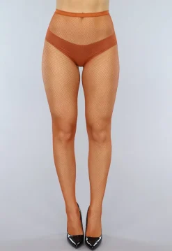 Camel Panty met Mini Fishnet Patroon