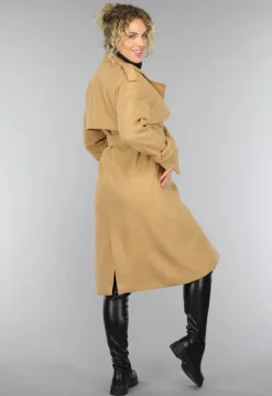 Camel Trenchcoat met Ceintuur