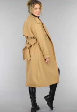 Camel Trenchcoat met Ceintuur