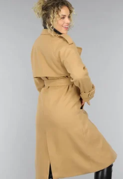 Camel Trenchcoat met Ceintuur