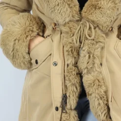 Camel Winterjas met Bont