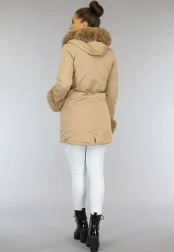 Camel Winterjas met Bont