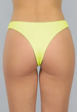 Cheeky Bikini Broekje in Felgeel Met Structuurstof