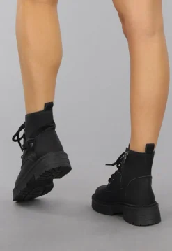 Chunky Zwarte Biker Boots