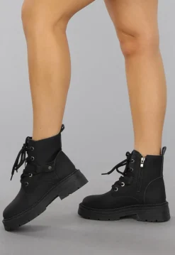 Chunky Zwarte Biker Boots