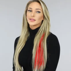 Clip in Haarextension Rood