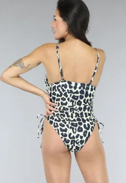 Corrigerend Basic Badpak met Panterprint en Straps