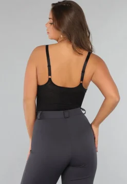 Corrigerende Zwarte Kanten Bodysuit