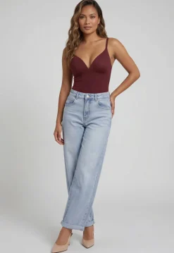 Corrigerend Stringbody Bordeaux met Verstelbare Bandjes
