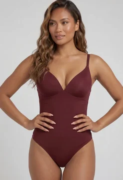 Corrigerend Stringbody Bordeaux met Verstelbare Bandjes