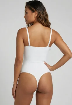 Corrigerend Stringbody Wit met Verstelbare Bandjes