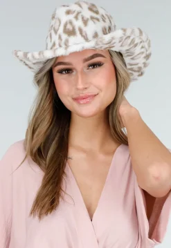 Cowboyhoed met Roze Luipaardprint van Faux Fur