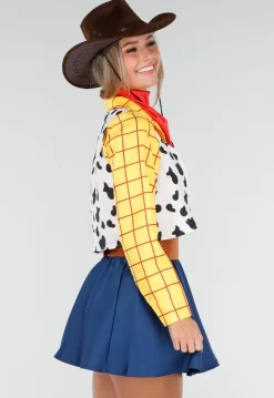 Cowgirl Kostuum met Geruite Blouse Gilet en Rode Bandana