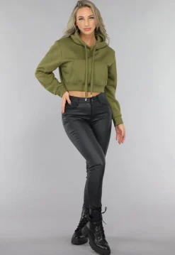 Cropped Khaki Capuchon Sweater