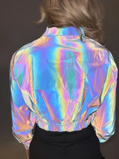 Cropped Reflecterende Bomberjas