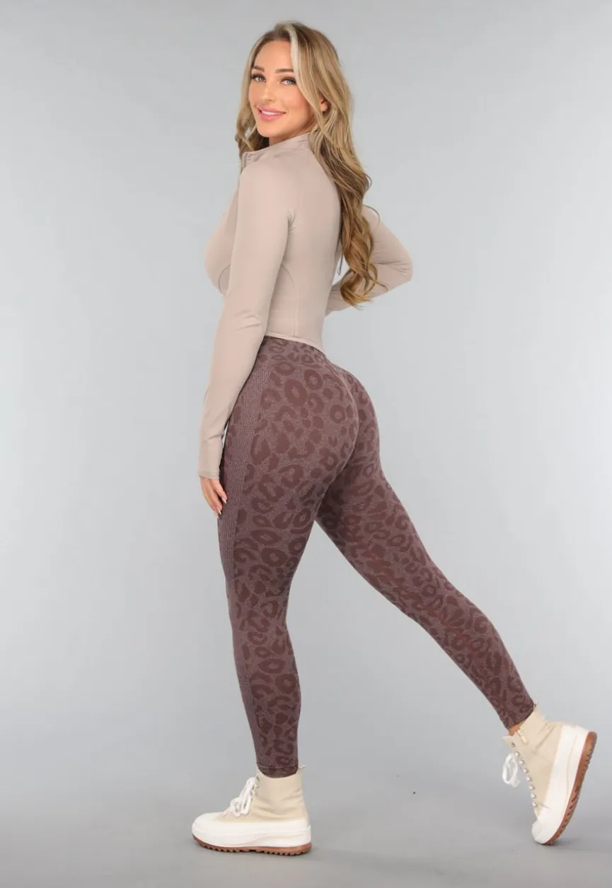 Cropped Sportjasje met Hoge Kraag