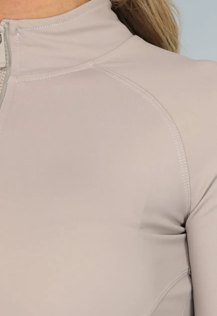 Cropped Sportjasje met Hoge Kraag