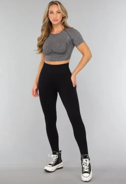 Cropped Sporttop in Grijs