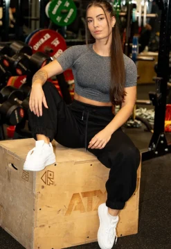 Cropped Sporttop in Grijs