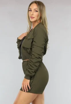 2-Delige Khaki Set met Cargo Zakken