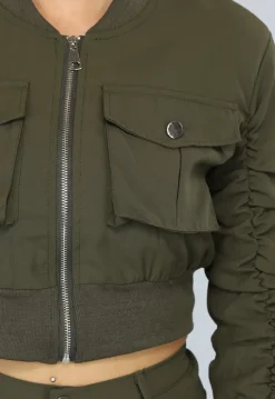 2-Delige Khaki Set met Cargo Zakken