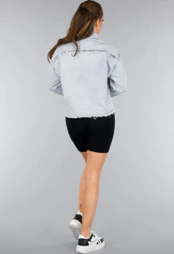 Denim Blouse Jasje met Rafels