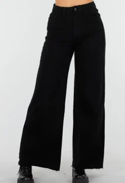 Denim Broek Zwart met High Waist