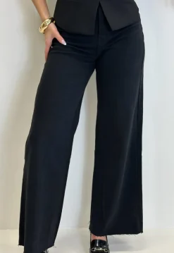 Denim Broek Zwart met High Waist