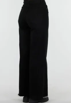 Denim Broek Zwart met High Waist