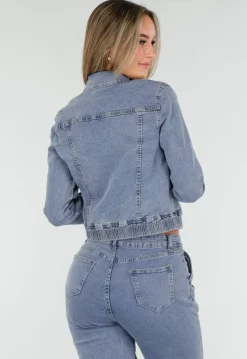 Denim Cargo Set Blauw