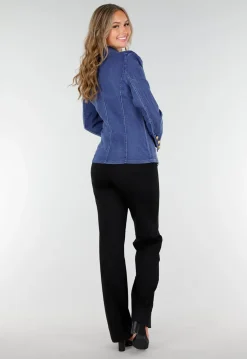 Donkerblauwe Jeans Blazer met Buttons