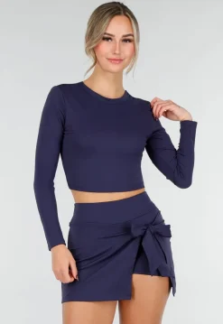 Donkerblauwe Sport Set met Skort en Padded Top