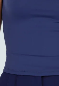 Donkerblauwe Sporttop met Stretch