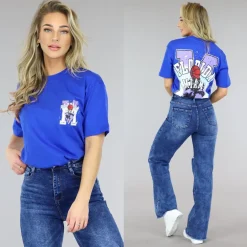 Donkerblauw Oversized Basketbal T-Shirt