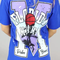 Donkerblauw Oversized Basketbal T-Shirt