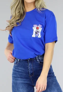 Donkerblauw Oversized Basketbal T-Shirt