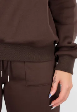 Donkerbruine Jogging Set met Capuchon en Trekkoord