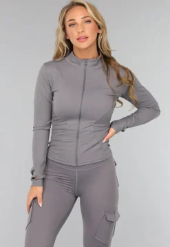 Donkergrijze Gymset met Scrunch