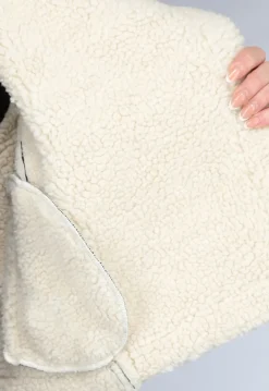 Donkergroene Cropped Lammy Coat