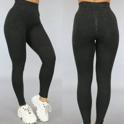 Donkergroene Gemêleerde Squat Proof Sportlegging