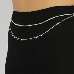 Dubbele Buikketting met Steentjes